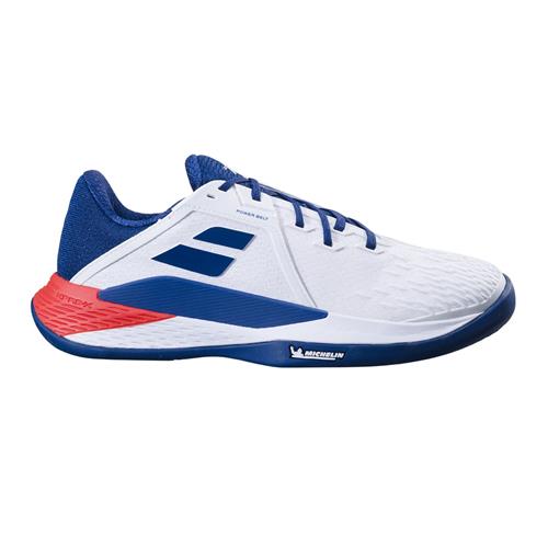 Babolat Propulse Fury Clay Mens Tennis Shoes (White/Estate Blue)
