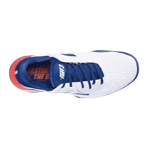 Babolat Propulse Fury Clay Mens Tennis Shoes (White/Estate Blue)