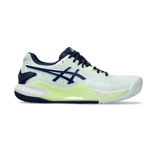 Asics Gel-Resolution 9 Clay Women's Tennis Shoes (Pale Mint/Blue Expanse)
