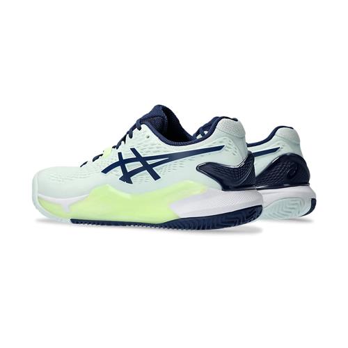 Asics Gel-Resolution 9 Clay Women's Tennis Shoes (Pale Mint/Blue Expanse)