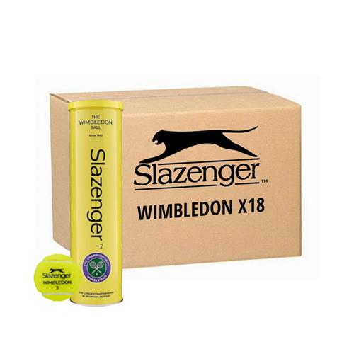 Slazenger Wimbledon 4 Ball Yellow Can (Box of 18)