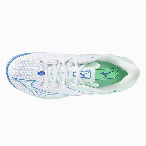 Mizuno Wave Exceed Tour 6 AC Womens Shoes (White/Frontier Blue/Bay)