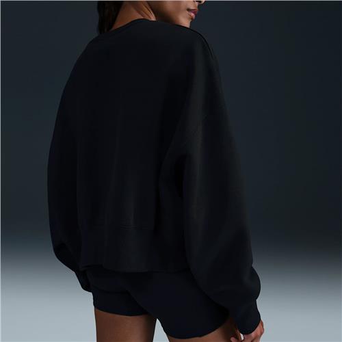 NikeCourt Phoenix Fleece Women's Oversized Crew Neck Sweatshirt (Black)