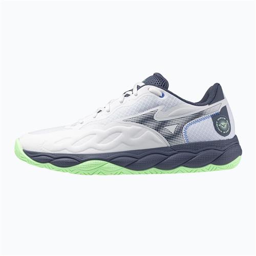 Mizuno Enforce Court AC Mens Shoes (White/Vintage Indigo/Neo Mint)