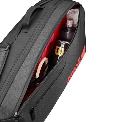 Wilson Clash V3 3 Pack Racquet Bag (Black/Infrared)