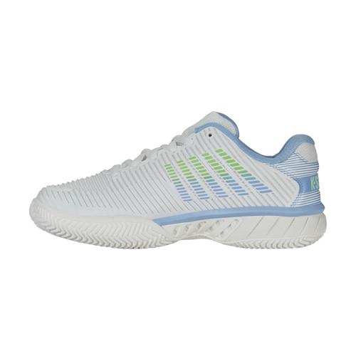 K-Swiss Hypercourt Express 2 CLAY Womens Shoes (Lucent White/Dutch Canal/Paradise Green)
