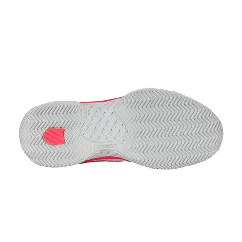 K-Swiss Hypercourt Express 2 CLAY Womens Shoes (White/ Orchid Petal/ Neon Blaze)