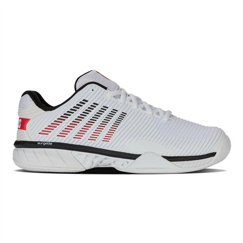 K-Swiss Hypercourt Express Wide (2E) AC Men's Tennis Shoes (White/Black/Mars Red)