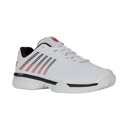 K-Swiss Hypercourt Express Wide (2E) AC Men's Tennis Shoes (White/Black/Mars Red)