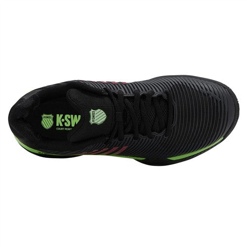 K-Swiss Hypercourt Express2 Wide (2E) AC Men's Tennis Shoes (Black/Soft Green/NN LV)