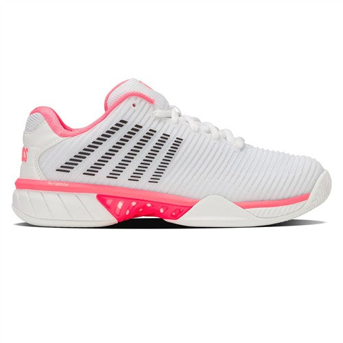 K-Swiss Hypercourt Express 2 AC Women's Shoes (White/Neon Pastel Pink/Black)