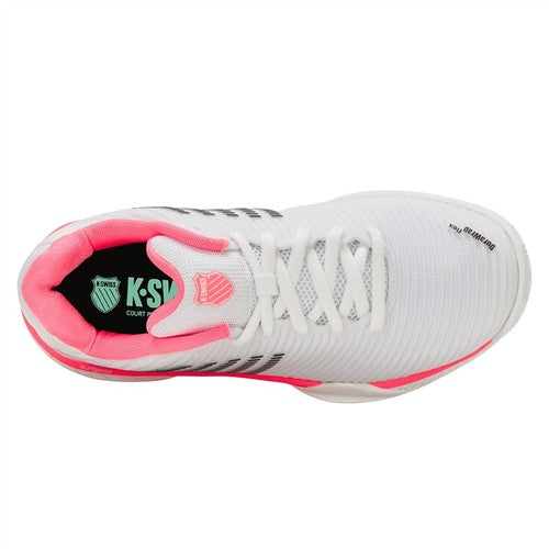 K-Swiss Hypercourt Express 2 AC Women's Shoes (White/Neon Pastel Pink/Black)