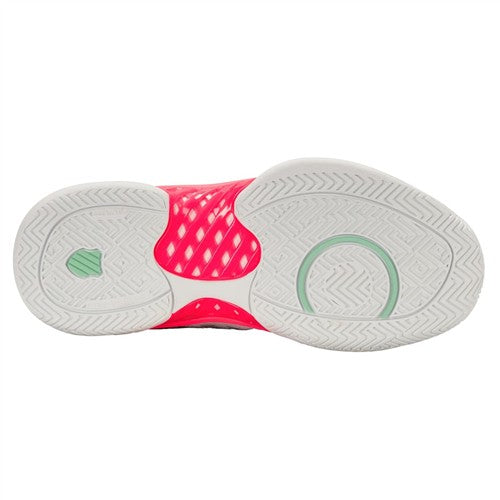 K-Swiss Hypercourt Express 2 Wide Women's Shoes (White/Neon Pastel Pink/Black)
