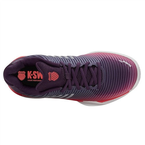 K-Swiss Hypercourt Express 2 AC Junior Shoes (Purple Plumeria/White/Hot Coral)