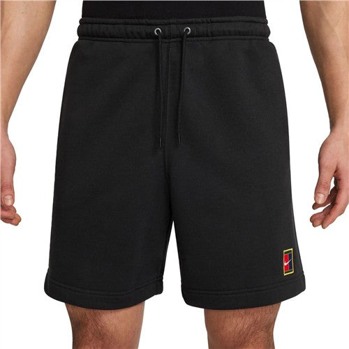 NikeCourt Dri-Fit Heritage Fleece Tennis Short (Black)