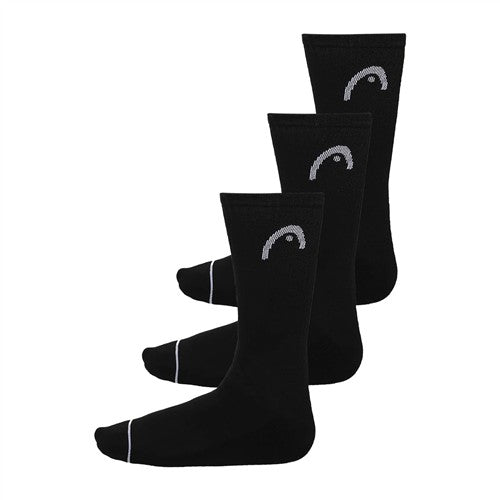 Head Men's 3PPK Half Cushion Crew Socks (Black)