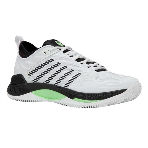 K-Swiss Hypercourt Supreme 2 Clay Men's Shoes (White/Black/Soft Green)