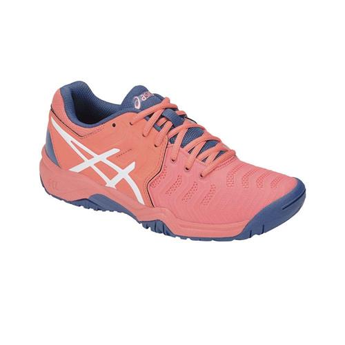 Asics Gel-Resolution 7 GS Kids Shoe (Papaya/White)