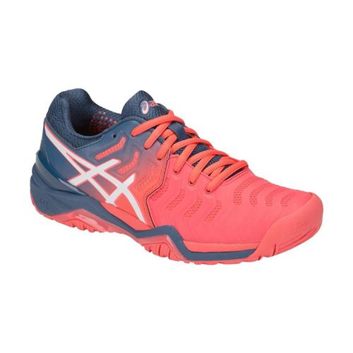 Asics Gel-Resolution 7 Womens Shoe (Papaya/White)