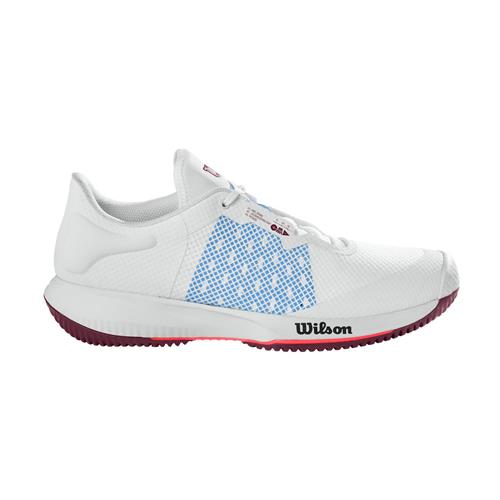 Wilson Kaos Swift 3.5 Womens Tennis Shoes (White/Chambray Blue/Fig)