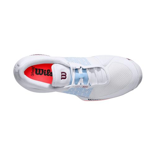 Wilson Kaos Swift 3.5 Womens Tennis Shoes (White/Chambray Blue/Fig)