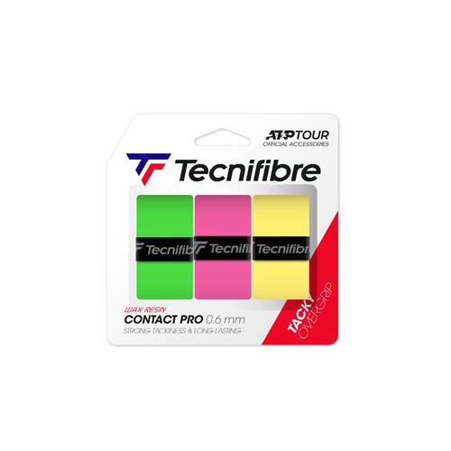 Tecnifibre Contact Pro Overgrip 3pk (Assorted Fluo)