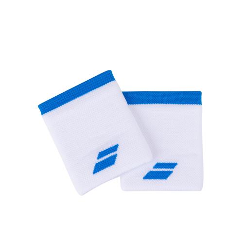 Babolat Logo Wristband Jumbo 2 Pack (White/Blue)