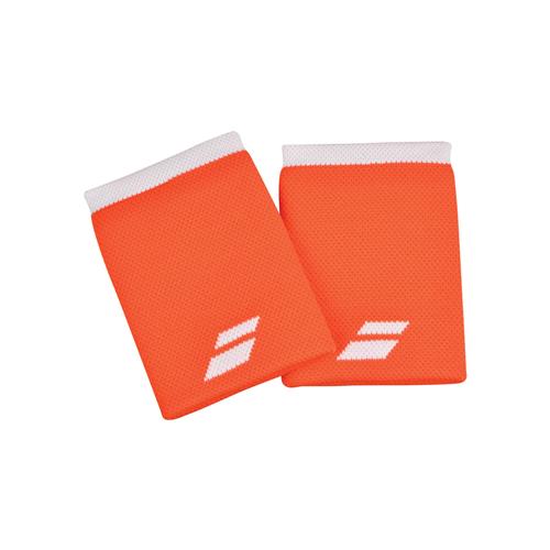 Babolat Logo Wristband Jumbo 2 Pack (Orange/White)