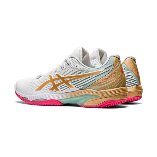Asics Solution Speed FF 2 Clay L.E. Womens Shoe (White/Champagne)