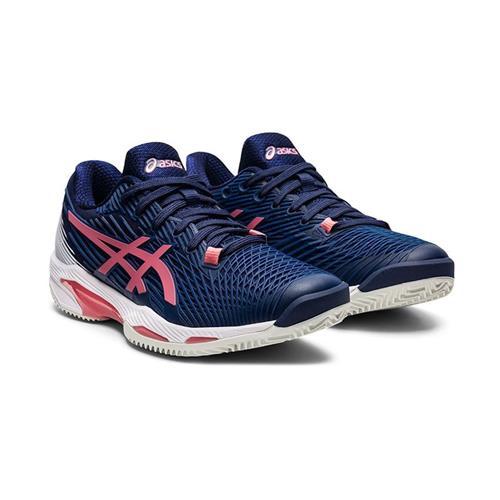 Asics Solution Speed FF 2 Clay Womens Shoe (Peacoat/Smokey Rose)