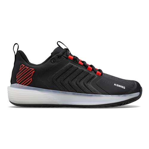 K-Swiss Bigshot Light 4 Junior Tennis Shoes (Black/White/Poppy Red)