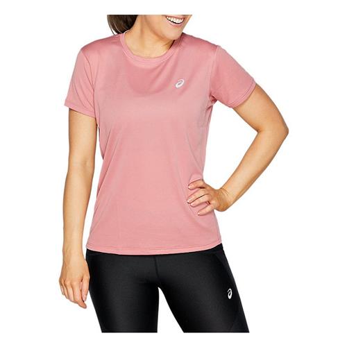 Asics Womens Silver Short Sleeve Top (Smokey Rose)