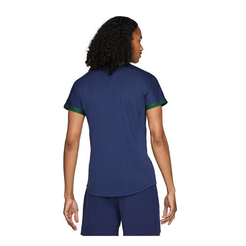 Nike Court Dri-Fit Advantage Rafa Mens Short Sleeve Top (Binary Blue/Gorge Green/Chile Red)