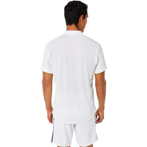Asics Mens Match Actibreeze Polo Shirt (Brilliant White)