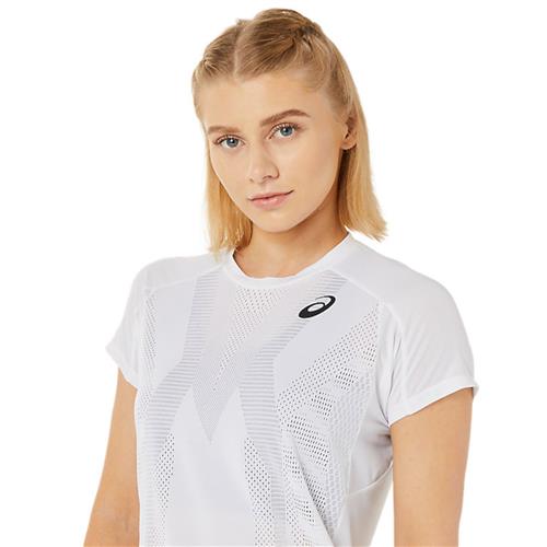 Asics Womens Match Actibreeze Short Sleeved Top (Brilliant White)