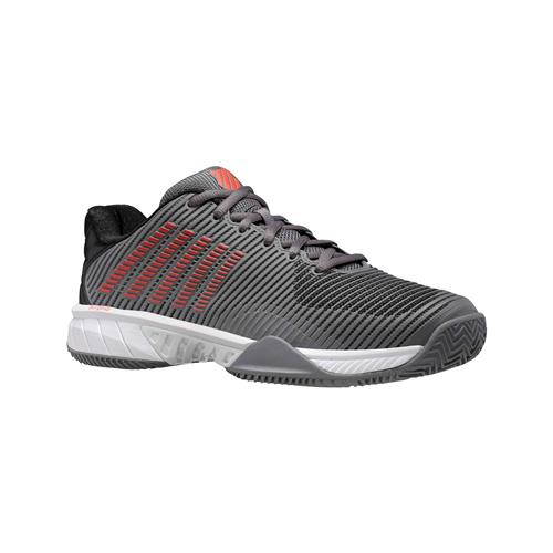 K-Swiss Hypercourt Express 2 HB Mens Shoe (Steel Grey/Jet Black/Spicy Orange)
