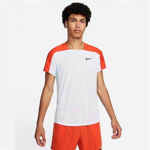 Nike Court DriFit Advantage Slam Top NY (WHITE/TEAM ORANGE/GLACIER BLUE/BLACK)