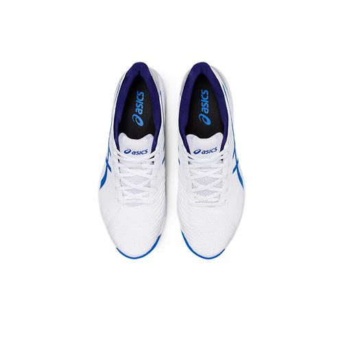 Asics Solution Swift Clay Mens Tennis Shoes (White/Electric Blue)