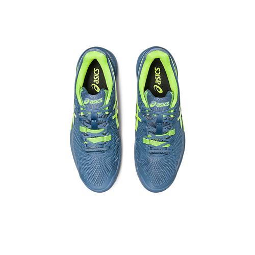 Asics Gel-Resolution 9 Men's Tennis Shoes (Steel Blue/Hazard Green)