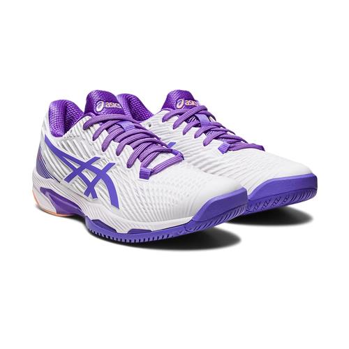 Asics Solution Speed FF 2 Women's Tennis Shoes (White/Amethyst)