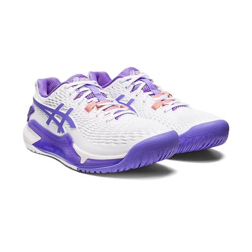 Asics Gel-Resolution 9 Women's Tennis Shoes (White/Amethyst)