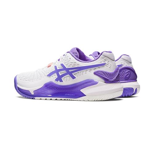 Asics Gel-Resolution 9 Women's Tennis Shoes (White/Amethyst)