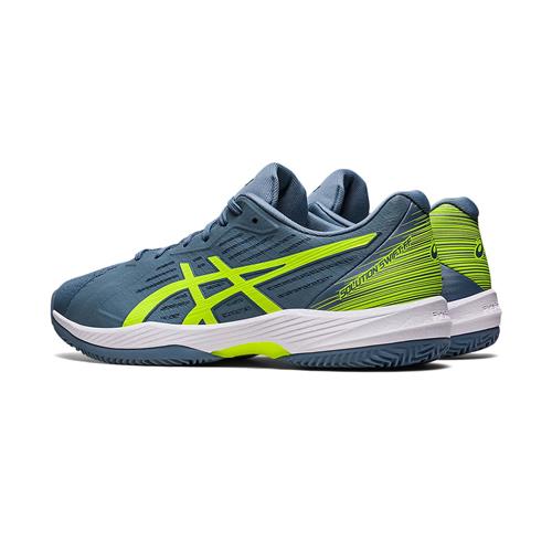 Asics Solution Swift FF Clay Men's Tennis Shoes (Steel Blue/Hazard Green)