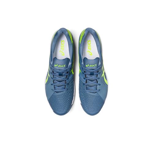 Asics Solution Swift FF Clay Men's Tennis Shoes (Steel Blue/Hazard Green)