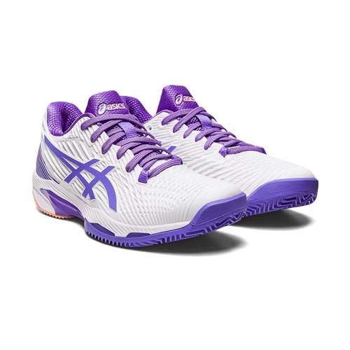 Asics Solution Speed FF 2 Clay Women's Tennis Shoes (White/Amethyst)