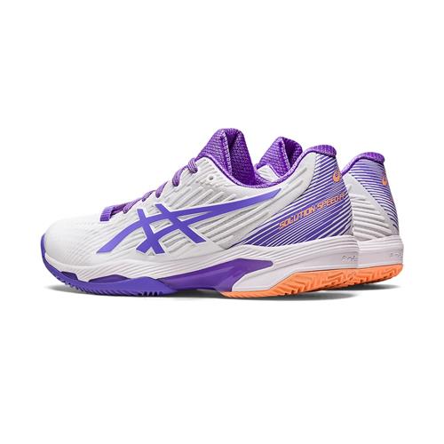 Asics Solution Speed FF 2 Clay Women's Tennis Shoes (White/Amethyst)