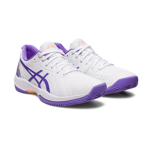 Asics Solution Swift FF Clay Women's Tennis Shoes (White/Amethyst)