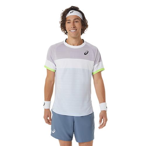Asics Men's Match Short Sleeve Top (Dusk Violet/Soft Sky)