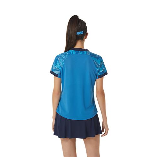 Asics Women's Match Graphic SS Top (Reborn Blue)