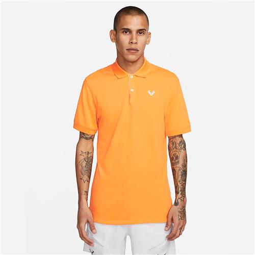 The Nike Polo Rafa Men's Slim Fit Polo (Vivid Orange/White/Baltic Blue)